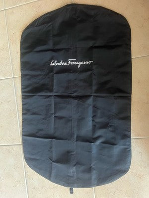 🔴 SALVATORE FERRAGAMO porta abito copri abito uomo tessuto nero con astuccio