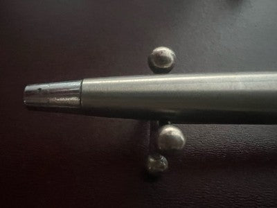 PARKER 45 Chrome Satin Fountain Pen F Nib With Vintage Case 