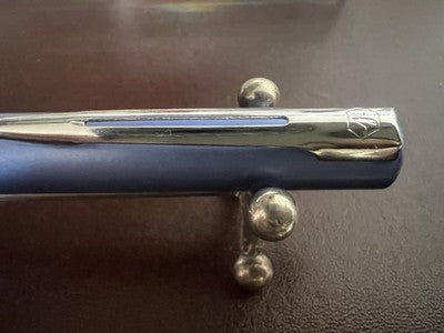Waterman Pen Sphere Lacquer Violet Satin Finishes Chrome Marking Vintage