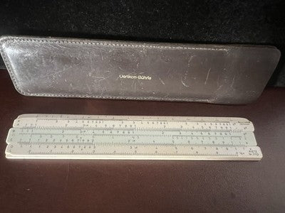 🔴 Regolo calcolatore Oerlikon-Bührle modello Rietz 0123 con custodia original