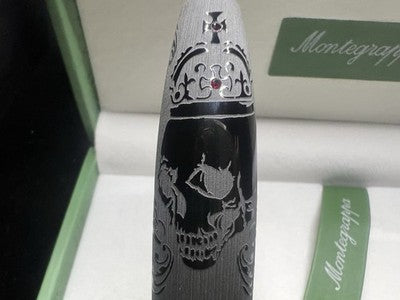MONTEGRAPPA Fortuna Ballpoint Pen Crowned Skull Limited Edition NOS