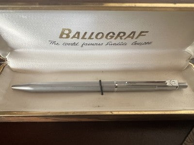 Ballograf Pen Sphere Button Snap Signum Satin Chrome 2 