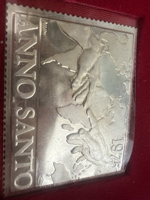 Timbres Année Santo Argent 925 Avec Original Etui 1300 1975 