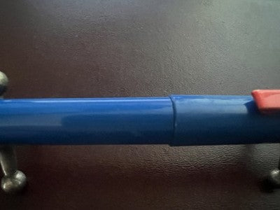 🔴 KREUZER penna stilografica blu arancione a cartuccia Germany vintage '70