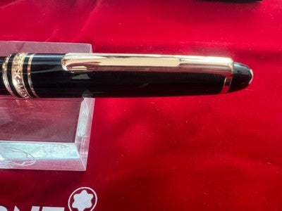 🔴 MONTBLANC penna sfera Meisterstück Classica profili oro rosa garanzia NOS