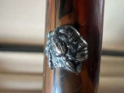 🔴 CHEVIGNON penna stilografica marmorizzata Parigi a cartuccia scrive vintage
