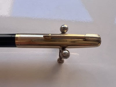 🔴 PARKER 51 matita meccanica portamine cappuccio laminato oro scrive astuccio