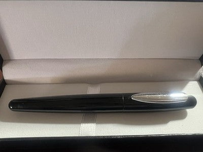 MILLE9CENTO Stylo-Plume Stylo à Plume Laque Noire Et Argent M A Cartouche Cru