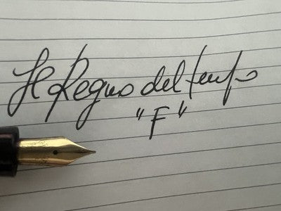 Pluma Estilográfica De Celuloide Con Mosaico De Serpiente Y Oro 14K Vintage
