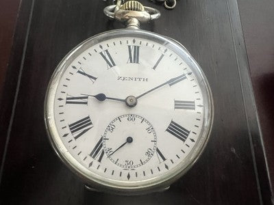 🔴 ZENITH orologio tasca Ferrovie Stato Gran Prix 1900 ASSEGNATO capo stazione