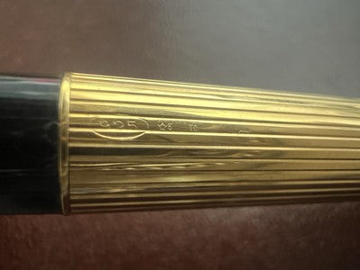 🔴 AURORA penna stilografica Marco Polo ARGENTO 925 MASSICCIO F placcata oro