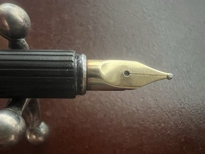 🔴 AURORA stilografica Hastil vermeil Argento 925 placcata ORO scrive vintage