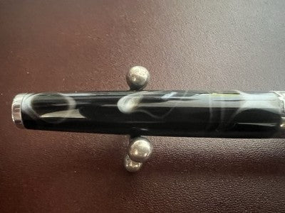 🔴 MARLEN penna stilografica Esercito Slim Edition resina Argento 925 garanzia