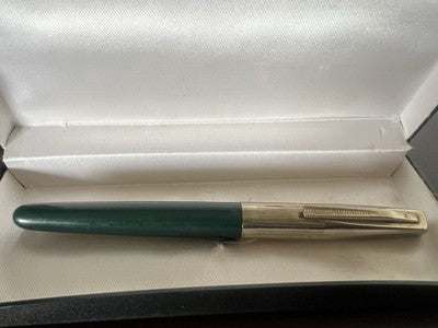 Stylo-Plume Stylo à Plume Vert Mécanisme À Piston Écrit Vintage 1950 C 