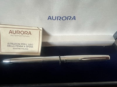 Aurora 98 Pen Sphere Nikargenta Marking Italian With Warranty Vintage A