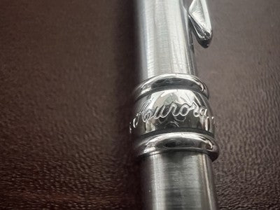 Aurora Stylo-Plume Sphère Magellano Chrome Écrit Avec Garantie Trousse C