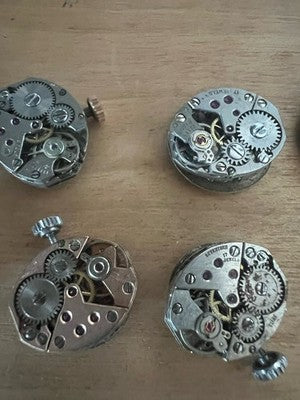 🔴 Meccanismi e quadranti orologi da polso donna vintage ricambi movimenti 10PZ