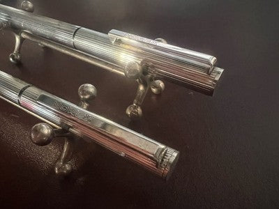 Norex Füllfederhalter + Kugelschreiber, 925er Silber, Keilwellenset, Vintage 1970 