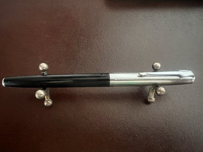 PLUMA Estilográfica Flaminia A Pistón Con Plumín Aerodinámico F Vintage