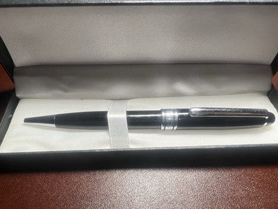 BALENCIAGA Black Lace Pen With Cromados Perfiles Presión Mechanism 