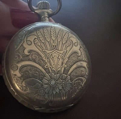 Roskopf Pocket Watch Oversize 6 CM Dial Ceramics Replacement Vintage