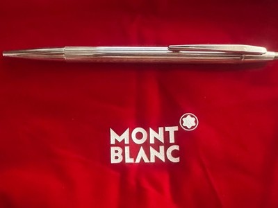 🔴 MONTBLANC penna sfera Noblesse in metallo cromato lucido scrive vintage
