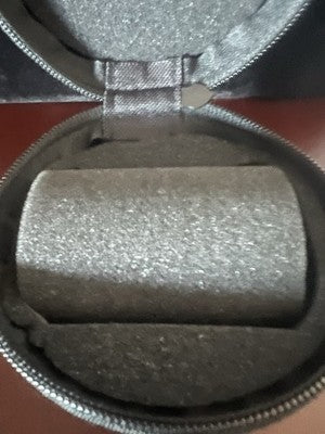 🔴 BREITLING scatola orologio tessuto semi rigido cilindrica da viaggio vintage