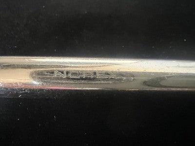 🔴 NOREX penna sfera metallo cromato stiloforo scrivania vintage