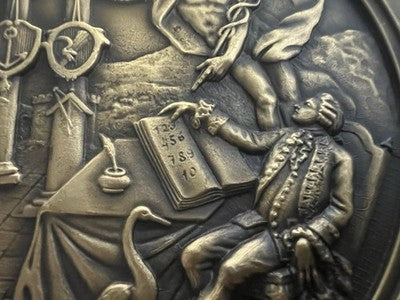 🔴 Große Vintage-Bronze-Medaille Cabral Antunes Ponte de Lima 