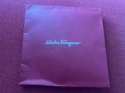 🔴 SALVATORE FERRAGAMO porta abito copri abito uomo tessuto nero con astuccio