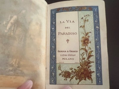 🔴 Libro di preghiere La Via del Paradiso del 1892 mosaico effetto madreperla