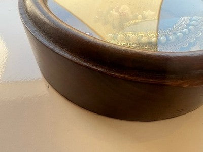 🔴 Ex voto BAMBINO GESU' di cera con abiti decorati mano vintage originale 1800