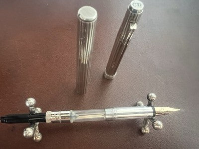 dior Stylo-Plume Stylo à Plume Argent 925 Montblanc Or M 31312 CD NOS