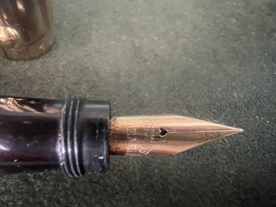 🔴 WATERMAN'S penna stilografica retrattile pennino ORO funziona vintage B