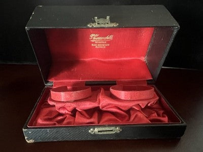 🔴 Scatola orologi tasca box 2 posti Horacelli Genève seta antica Parigi 1800