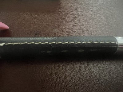 🔴 NIJI Füllfederhalter aus Chrom mit Lederapplikationen, Iridium-H-Feder und Etui