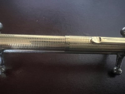 LALEX Bolígrafo Chapado En Oro Guilloché Vintage Con Estuche