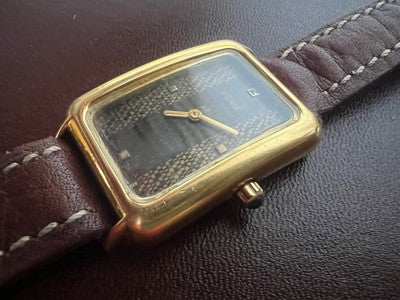 🔴 FENDI orologio uomo placcato oro 500J al quarzo zaffiro cabouchon vintage