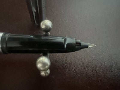 AURETTA Stylo À Plume Sphère Chromée Par Aurora Luxe Écrit Vintage A