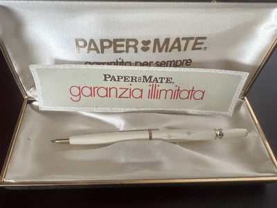 Papermate Stylo-Plume Sphère Blanque Écrit Avec Garantie Et Boîte Vintage A