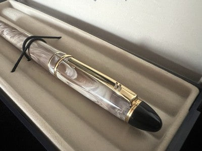 🔴 DANIEL HECHTER penna sfera resina effetto marmo francese scrive