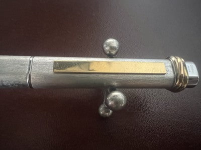 🔴 CARTIER penna sfera Vendome Trinity placcata argento opaco vintage