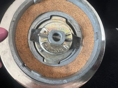 🔴 FIAT tappo serbatoio cromato con chiave modello GASTOP vintage