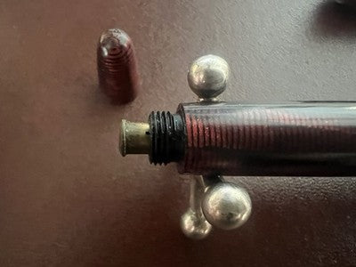 🔴 ASTURA penna stilografica 108 celluloide pulsante di fondo scrive vintage '50