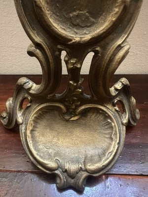 🔴 Espositore orologio tasca gancio vano a conchiglia ottone massiccio vintage