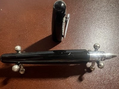 MILLE9CENTO Stylo-Plume Stylo à Plume Laque Noire Et Argent M A Cartouche Cru