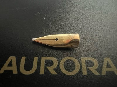 🔴 AURORA penna stilografica PENNINO ORO 14 KT 585 per Hastil M medio