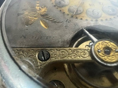 🔴 Orologio tasca HEBDOMAS manuale 8 GIORNI Spiral Breguet funziona vintage