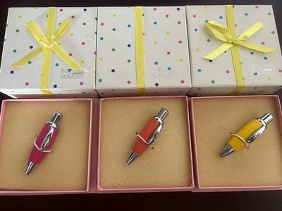 Niji Penne Sphère Compact Saumon Jaune Rose Mini Avec Trousse NOS