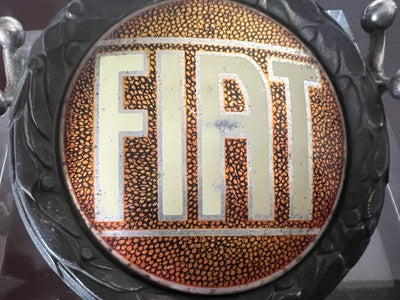 🔴 FIAT 124 Spider Auto-Logo DINO Emblem Original Vintage Ersatzteil 